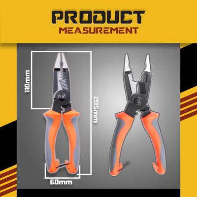 6 In 1 Multifunctional Electrician Pliers. Cuts, crimps, and strip wires, 1 Tool for all jobs