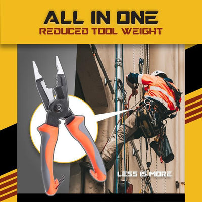 6 In 1 Multifunctional Electrician Pliers. Cuts, crimps, and strip wires, 1 Tool for all jobs