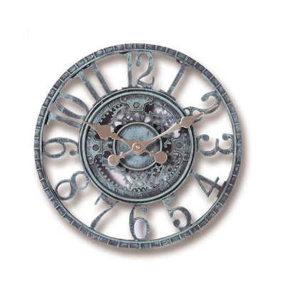 Outdoor Wall Clock Waterproof Vintage Garden Ornament Roman Numeral