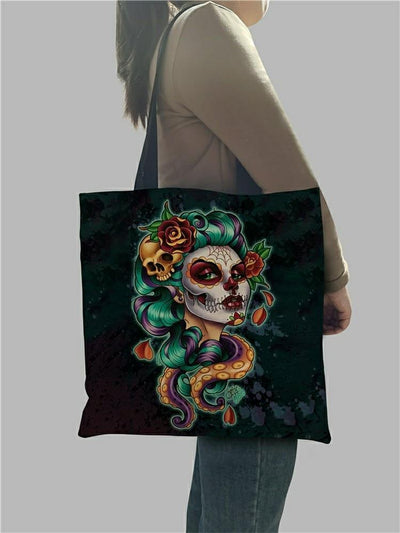 Sugar Skull Girl Shopping Bags great design allows you to show you have style and taste