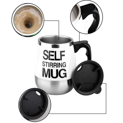 Electric Hot Self Stirring Coffee Mug Automatic Self Mixing Spinning Insulated Smart Stainless Steel Home Mixer Milk Whisk Cup|Mugs|