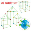 Hot Sale DIY Fort Building Children  Educational Toys, Kids Building Blocks Tent Set Making Summer Outdoor Game Toy Tents Great for indoors our outdoors