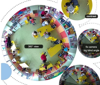 Security Camera 360 Degree Panoramic Fisheye IP Camera Night Vision CCTV Surveillance Camera