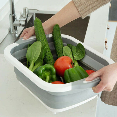 Cutting Board Foldable Washing Baskets|