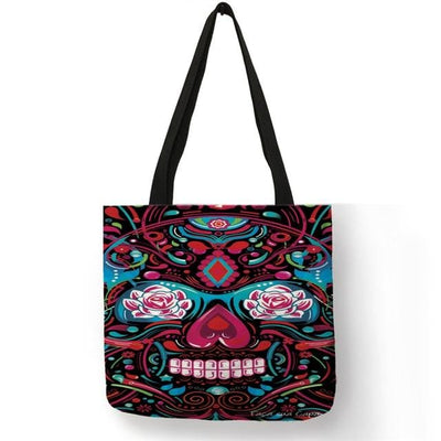 Sugar Skull Girl Shopping Bags great design allows you to show you have style and taste