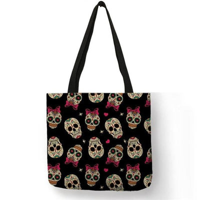 Sugar Skull Girl Shopping Bags great design allows you to show you have style and taste