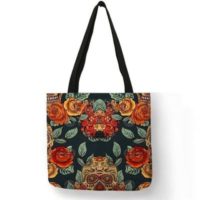 Sugar Skull Girl Shopping Bags great design allows you to show you have style and taste