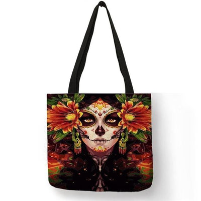 Sugar Skull Girl Shopping Bags great design allows you to show you have style and taste