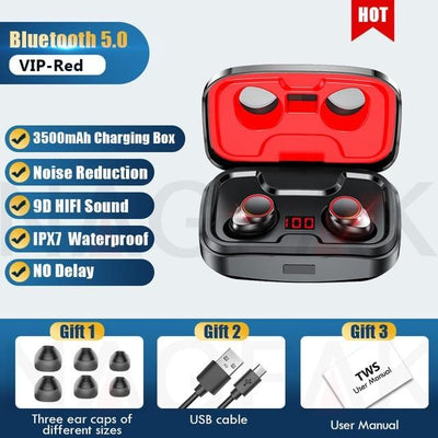 Wireless Headphone, Waterproof Earbuds Headsets With Micro phone
