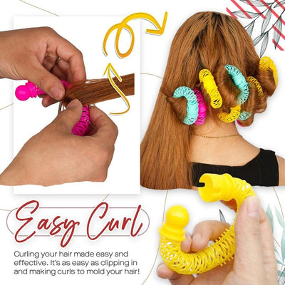 Magic Hair Donuts Curler (16pcs)  Quick curl hair rollers - Lets you create beautiful soft beach waves without heat and chemicals in minutes.