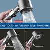 High-pressure Shower Head 3-mode Adjustable Spray with Massage Brush