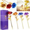 24k Gold Plated Rose Flower With Box  Valentine's Day Gift, Festive Party