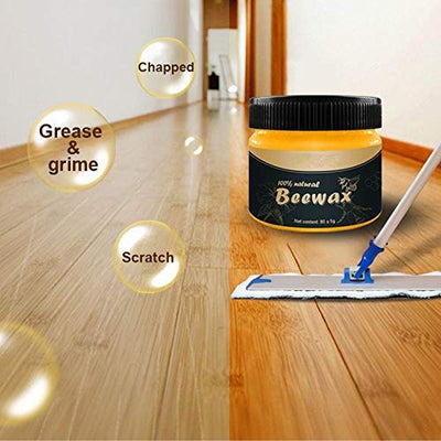 2 PACK Wood Seasoning Beewax, Multipurpose Natural Beeswax Wood Furniture Cleaner and Polish for Furniture, Floor, Tables, Cabinets