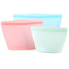 8PCS Silicone Food Storage Bag Reusable Stand Up Zip Shut Bag Leakproof Containers