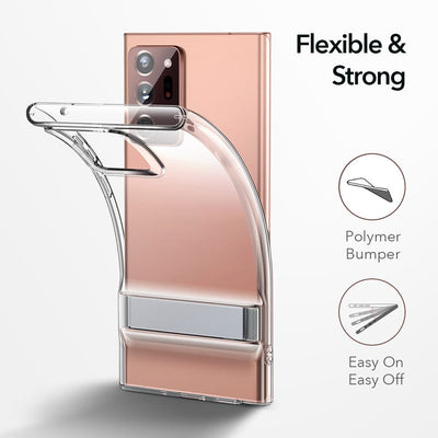 ESR For Samsung Phones.  Case & Metal Kickstand With Drop Edge Protection