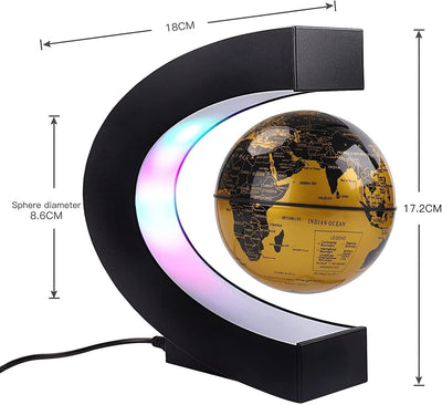 Floating Globe With LED Light. Helps Children Learn and Sleep night Light