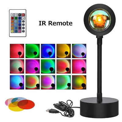 Selfie Light, Sunset Projection Lamp.  Night Light for children. Great for Pictures, Romantic settings