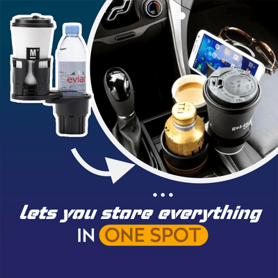 Drink Holder In Car All Purpose Car Cup & Mobile Phone Holder 2 IN 1 Multifunctional Stand Water Cup Drink Bottle Organizer|Water Bottle & Cup Accessories|. fully Adjustable to hold soup bowl and lots more