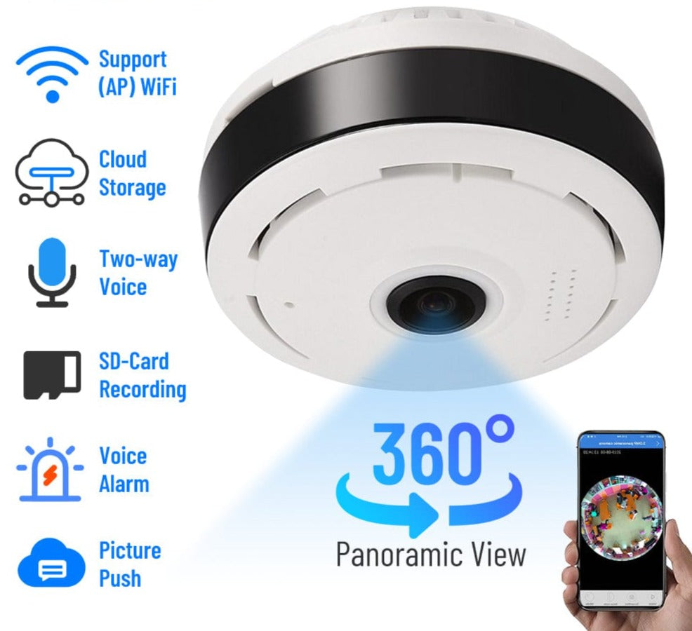 Security Camera 360 Degree Panoramic Fisheye IP Camera Night Vision CCTV Surveillance Camera