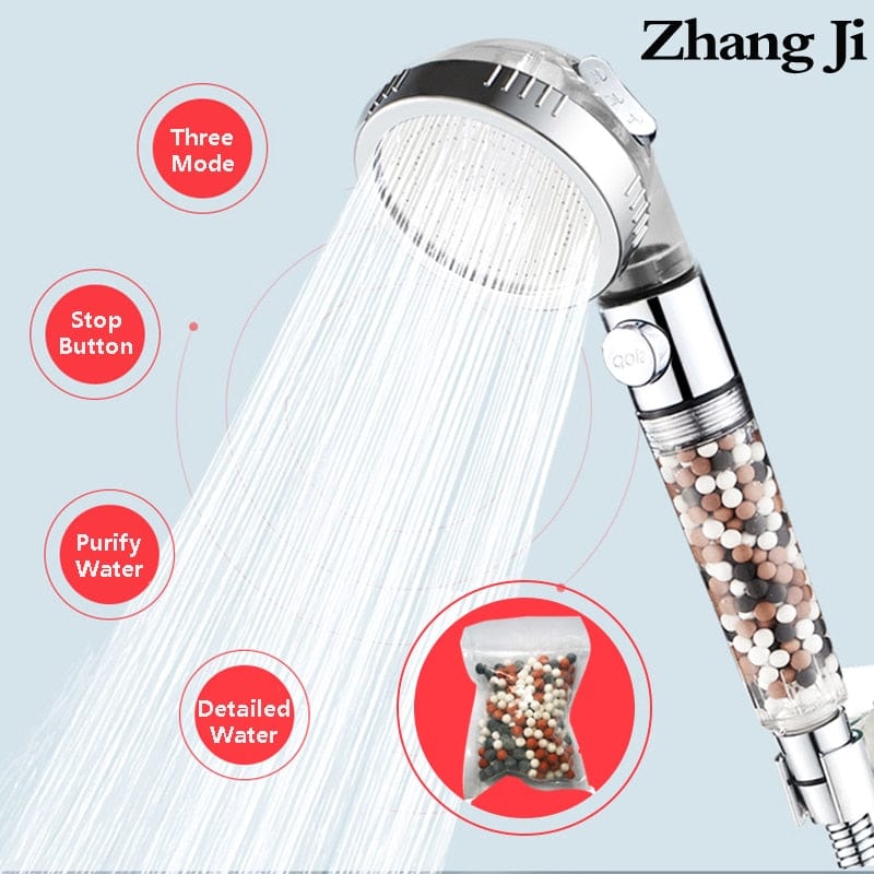 SPA Shower Head With  Water Saving Button