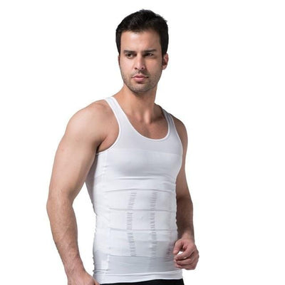 MEN'S BODY SLIMMING VEST, UNTIL WE GET BACK IN SHAPE TAKE SOME HELP FROM THIS VEST GET YOURS NOW! NO NEED TO BUY A NEW SHIRT YOU ARE SO CLOSE TO FIT IN THAT SHIRT GET THIS VEST NOW!!!