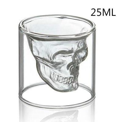 Double layered Transparent Skull Head Coffee Mug Crystal Glass Cup for Home Bar Club Whiskey Wine Vodka and Beer Wine Glass |Mugs|