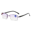 New Diamond cut Bifocal Progressive Reading Glasses  Blue Light Blocking Multifocal, Ultralight Rimless. Never Worry About Breaking Your Glasses Again. Buy Now!