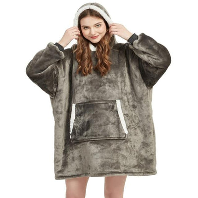 Winter Sherpa Blanket With Sleeves Ultra Plush Fleece Sweatshirt Blanket Hoodie Warm Flannel Great for keeping you warm in front of the TV our Outdoors
